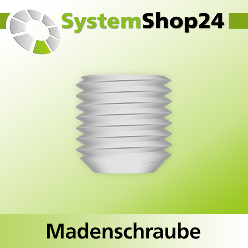 Systemshop24 Madenschraube mit Innensechskant Edelstahl A2 M5x4mm SW2,5mm
