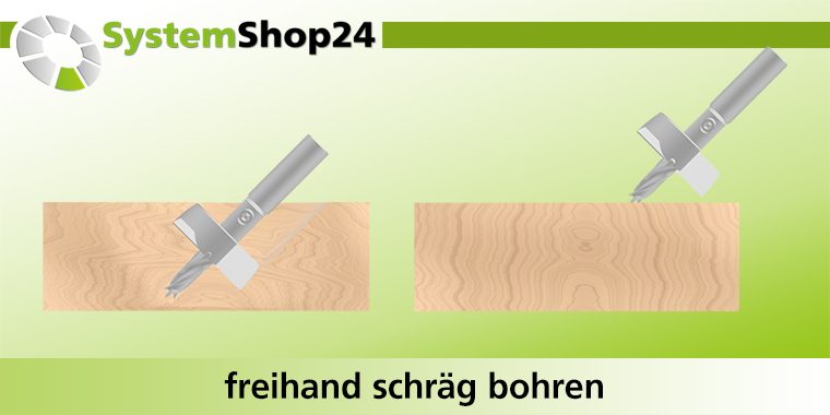 Freihand schräg bohren
